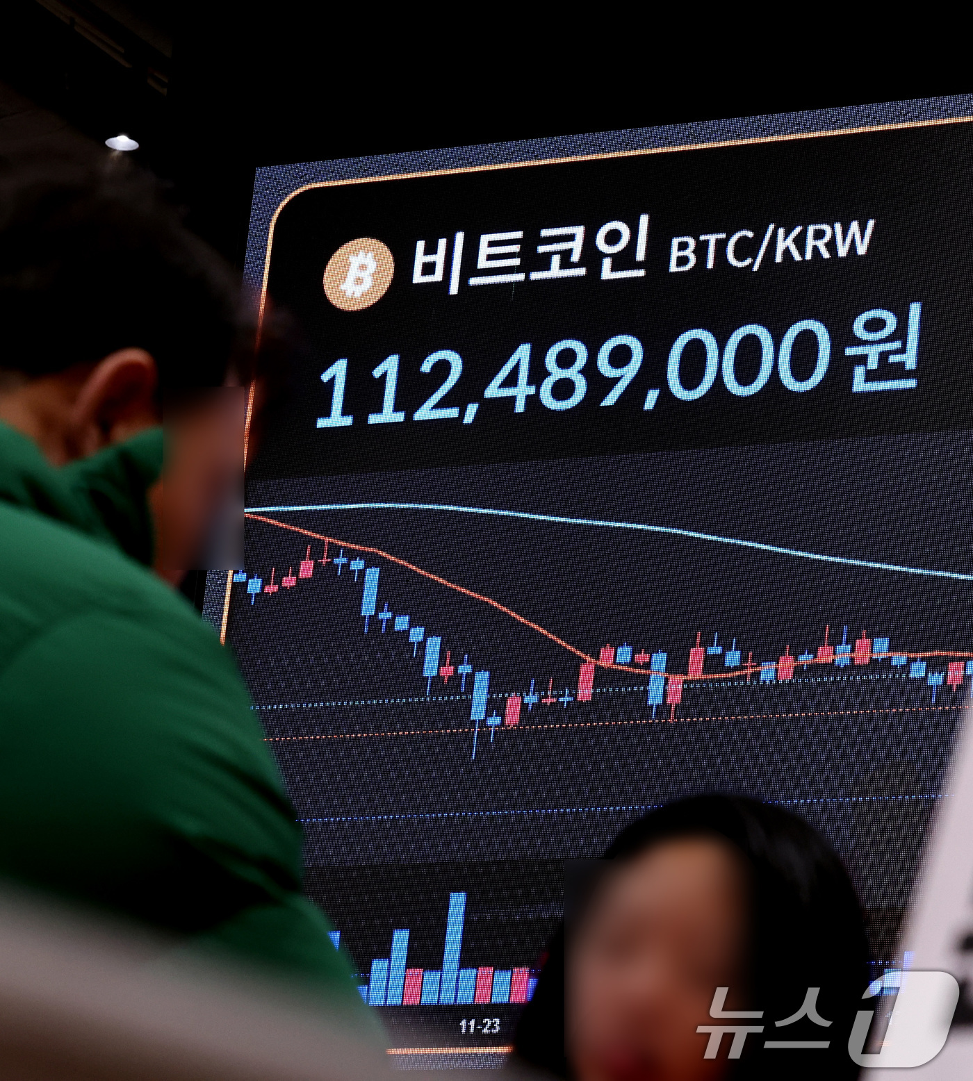 (서울=뉴스1) 구윤성 기자 = 4일 오전 서울 서초구 빗썸라운지 강남본점 현황판에 비트코인과 이더리움 등 암호화폐(가상화폐) 거래 가격이 표시되고 있다.미국 항공모함에 접근한 이 …