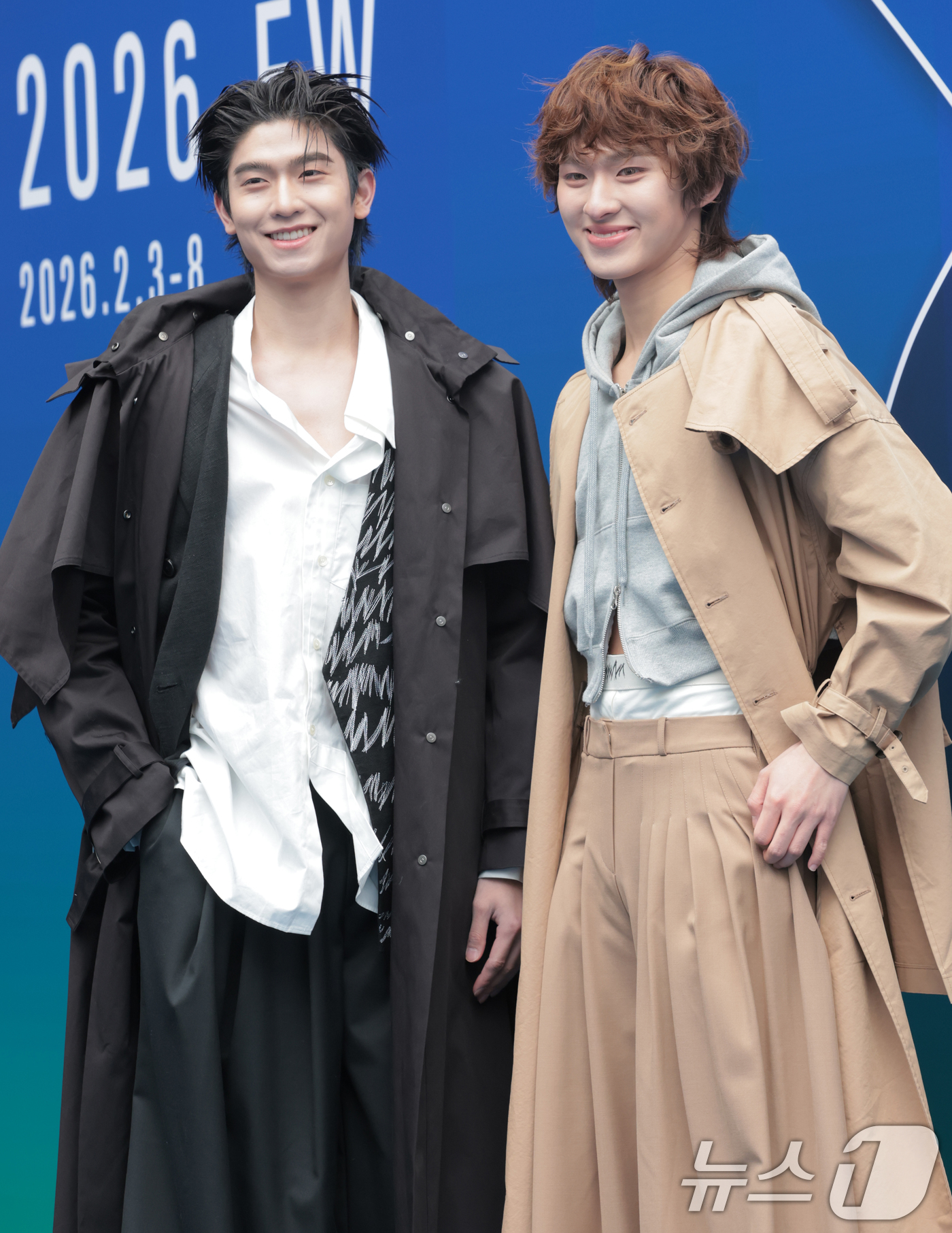 (서울=뉴스1) 권현진 기자 = 태국 배우 토마스(Thomas)와 껑(Kong)이 4일 서울 중구 동대문디자인플라자(DDP)에서 열린 2026 F/W 서울패션위크  컬렉션 ‘므아므 …