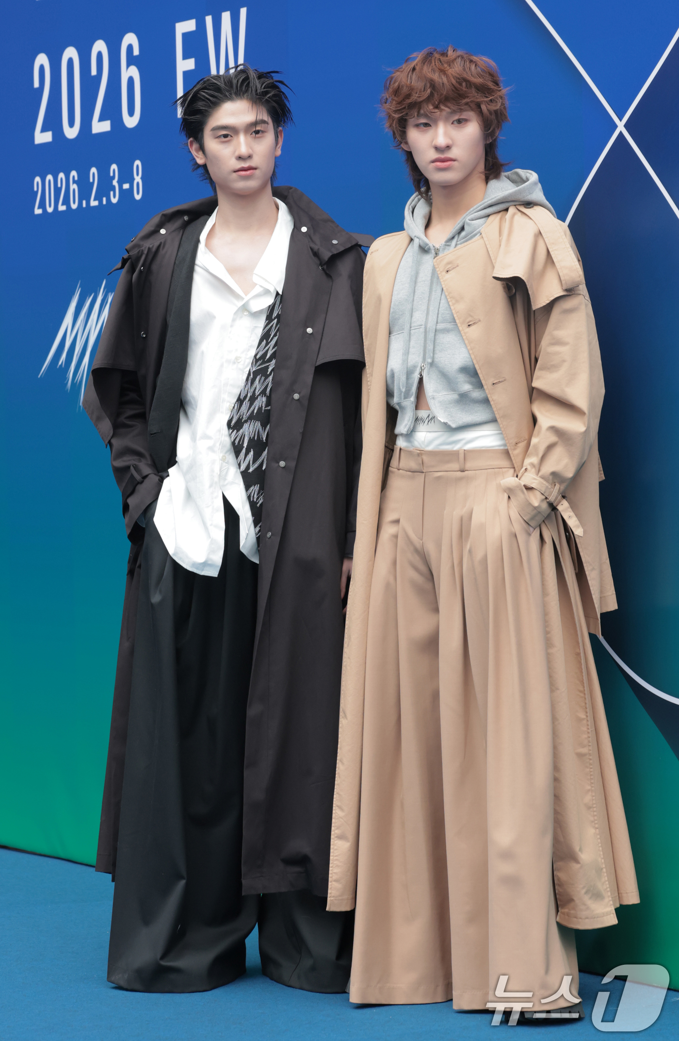 (서울=뉴스1) 권현진 기자 = 태국 배우 토마스(Thomas)와 껑(Kong)이 4일 서울 중구 동대문디자인플라자(DDP)에서 열린 2026 F/W 서울패션위크  컬렉션 ‘므아므 …