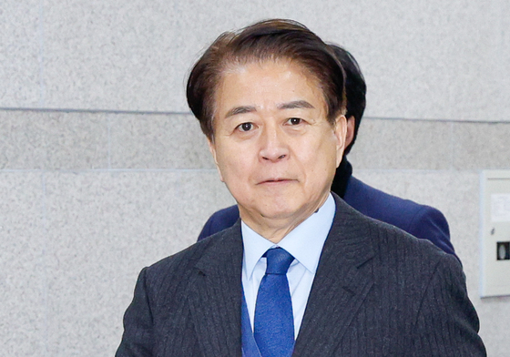 '뇌물수수 혐의 1심 무죄' 항소심 첫 공판 출석하는 노웅래