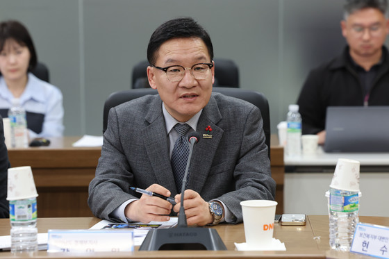 지역 응급이송체계 간담회서 발언하는 강위원