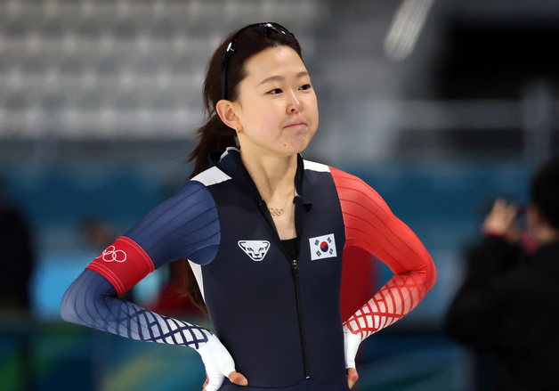 김민선, 아쉬움 가득한 표정