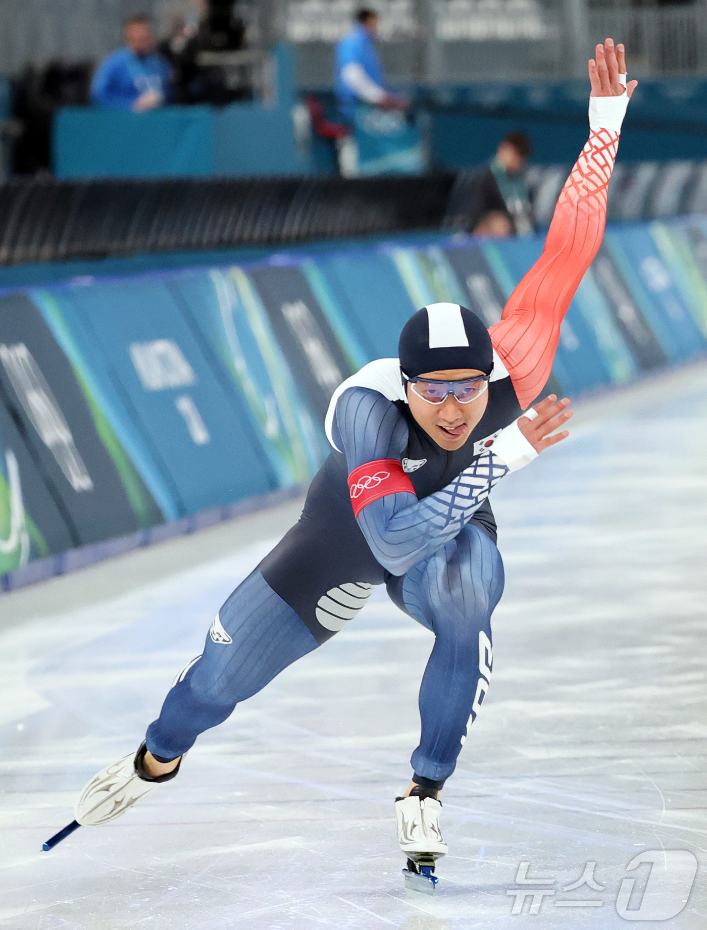 (밀라노=뉴스1) 김진환 기자 = 2026 밀라노·코르티나담페초 동계올림픽 개막을 이틀 앞둔 4일(현지시간) 이탈리아 밀라노 스피드스케이팅 스타디움에서 열린 남자 스피드스케이팅 5 …