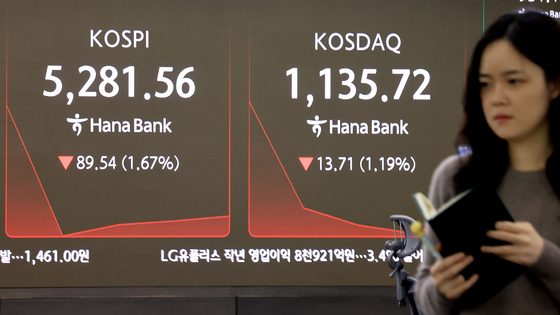 하락세 그리며 개장한 코스피와 코스닥