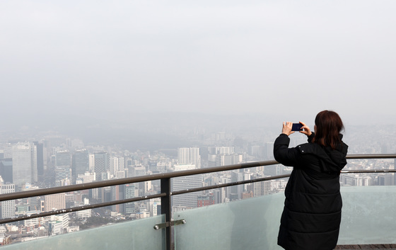 초미세먼지 가득한 하늘