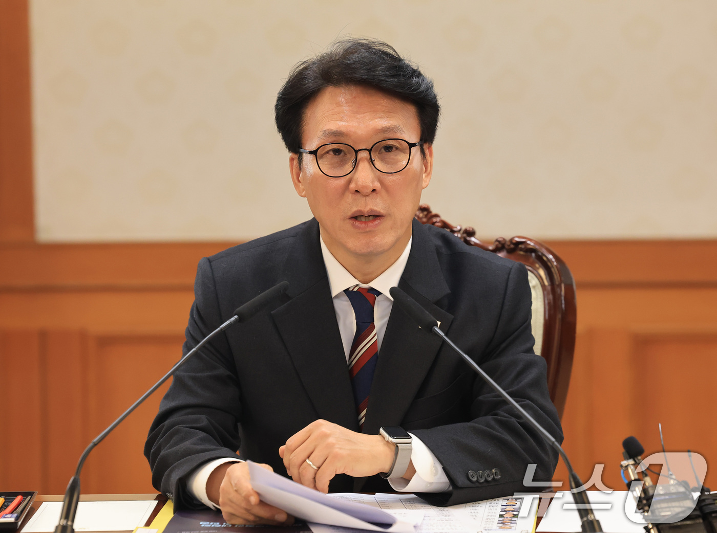 (서울=뉴스1) 임세영 기자 = 김민석 국무총리가 5일 서울 종로구 정부서울청사에서 열린 국토공간 대전환 범정부협의회의에서 모두발언을 하고 있다. 2026.2.5/뉴스1