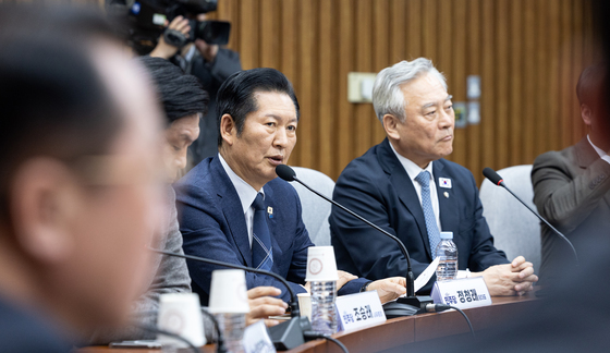 정청래 대표, '합당' 관련 초선의원 간담회