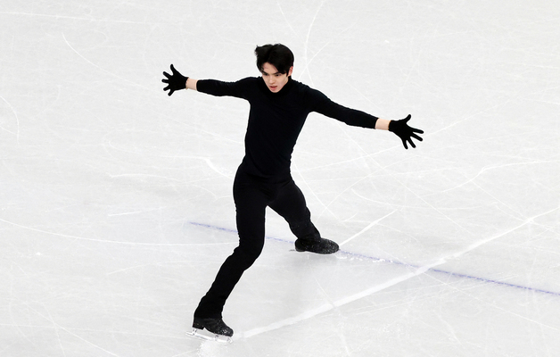 훈련하는 차준환