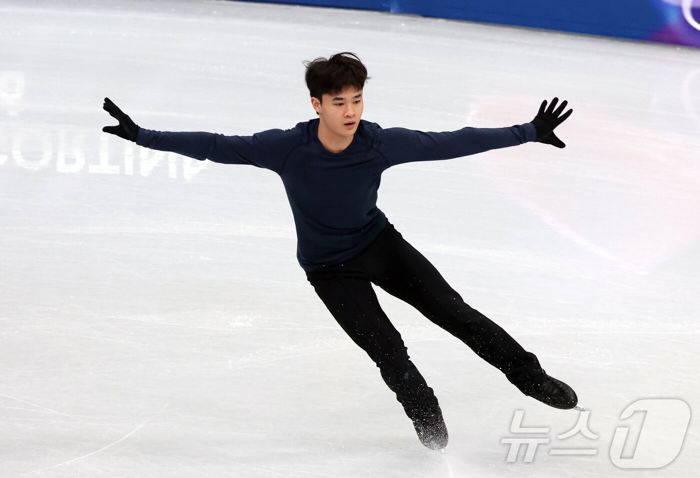 본문 이미지 - 김현겸이 첫 올림픽 출전을 앞두고 있다.. 2026.2.5 ⓒ 뉴스1 김진환 기자