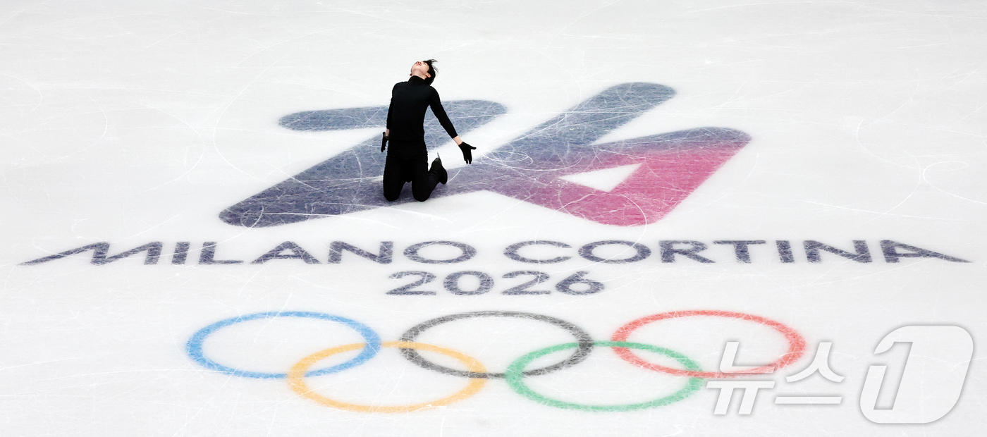 (밀라노=뉴스1) 김진환 기자 = 피겨 차준환이 2026 밀라노·코르티나담페초 동계올림픽 개막을 하루 앞둔 5일(현지시간) 이탈리아 밀라노 아이스 스케이팅 아레나에서 훈련하고 있다 …