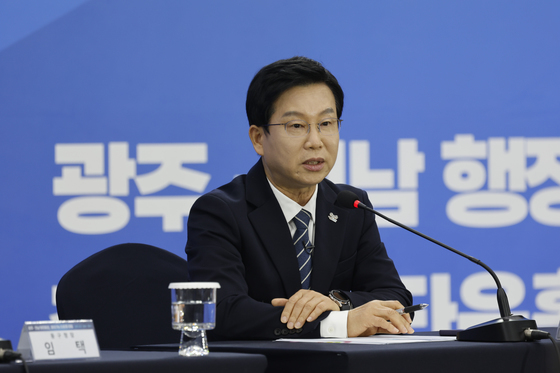 행정통합 발언하는 박병규 광산구청장