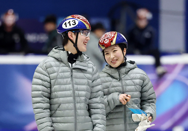 임종언·김길리, 즐겁게 훈련