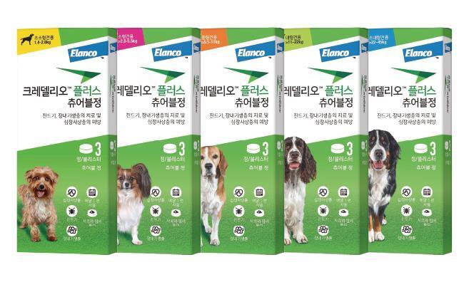 본문 이미지 - 엘랑코의 반려견 전용 올인원 구충제 '크레델리오 플러스' 제품 사진(엘랑코 제공) ⓒ 뉴스1