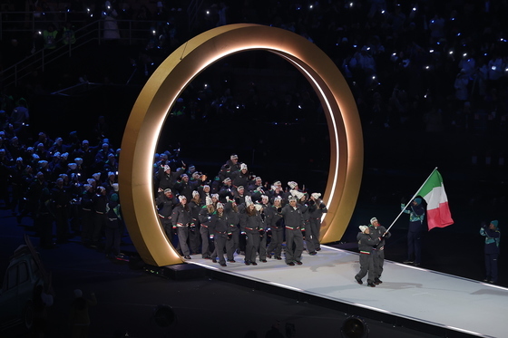 '동계올림픽 개최국' 이탈리아 선수단의 입장