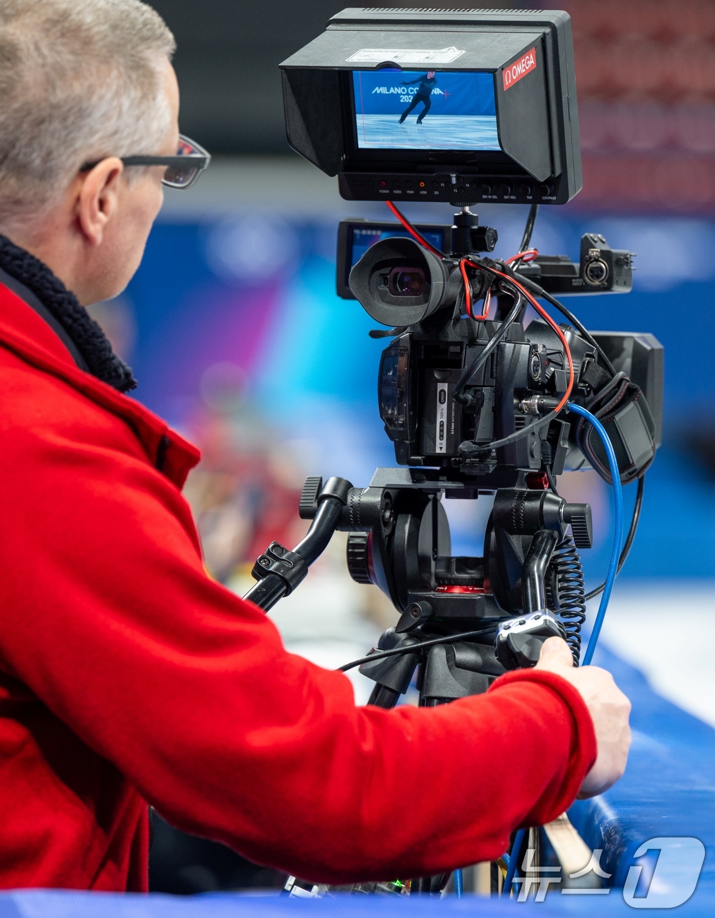 (밀라노=뉴스1) = 올림픽 공식 타임키퍼 오메가가 2026 밀라노·코르티나 동계올림픽에 선수 점프 동작을 3D로 분석하는 등 신기술을 적용했다고 밝혔다.사진은 피겨 스케이팅에 적 …