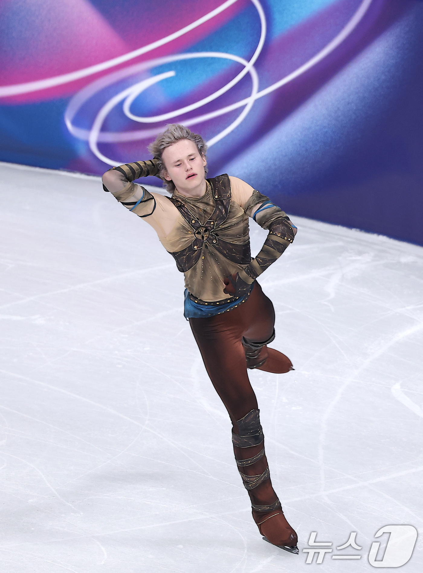 (밀라노=뉴스1) 김성진 기자 = 미국 피겨선수 일리야 말리닌이 7일(현지시간) 이탈리아 밀라노 아이스 스케이팅 아레나에서 열린 2026 밀라노·코르티나담페초 동계올림픽 피겨 스케 …