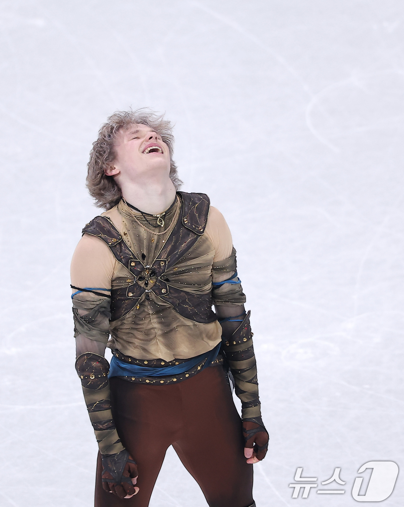 (밀라노=뉴스1) 김성진 기자 = 미국 피겨선수 일리야 말리닌이 7일(현지시간) 이탈리아 밀라노 아이스 스케이팅 아레나에서 열린 2026 밀라노·코르티나담페초 동계올림픽 피겨 스케 …