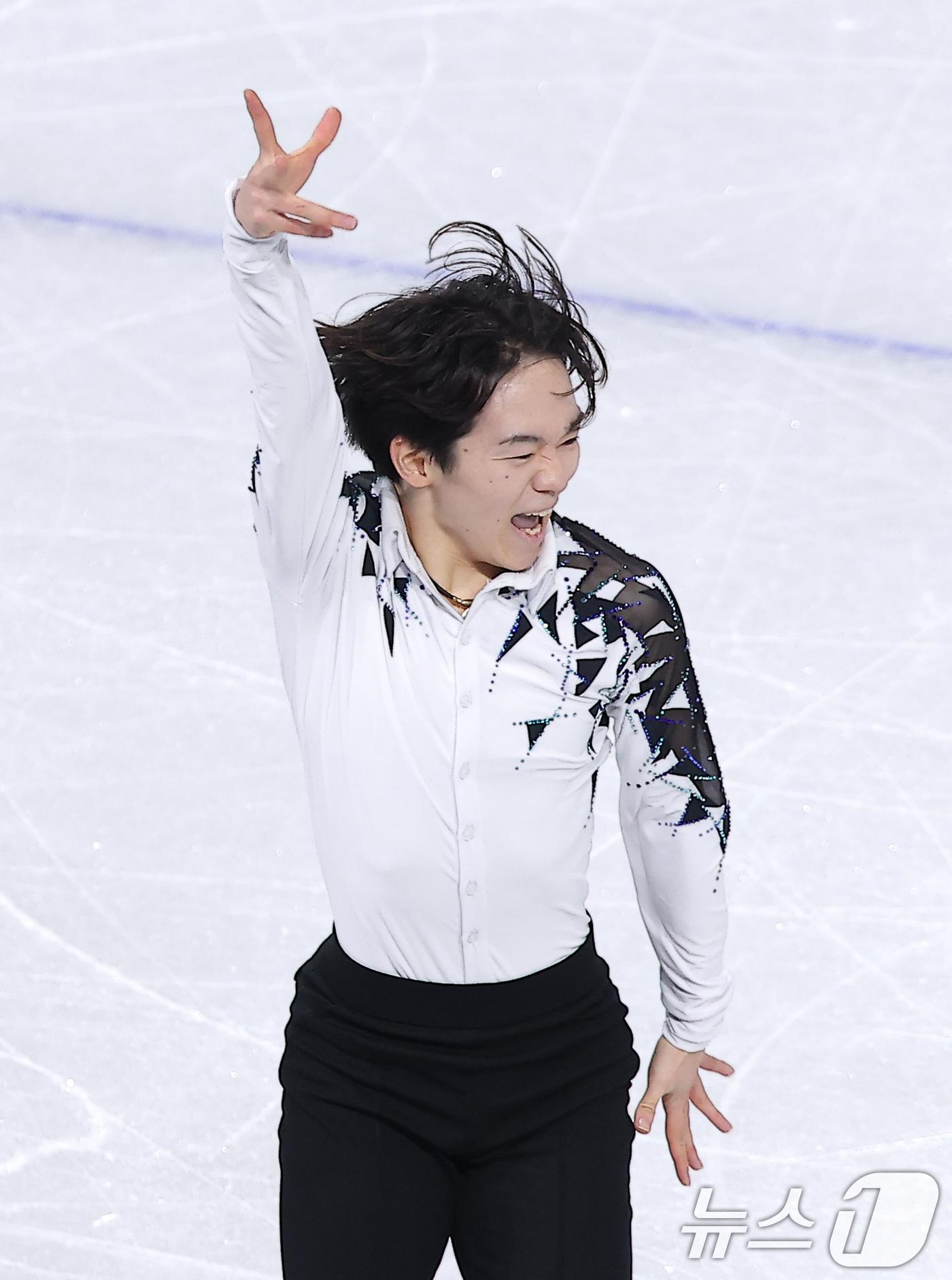 (밀라노=뉴스1) 김성진 기자 = 일본 피겨선수 일리야 카기야마 유마가 7일(현지시간) 이탈리아 밀라노 아이스 스케이팅 아레나에서 열린 2026 밀라노·코르티나담페초 동계올림픽 피 …