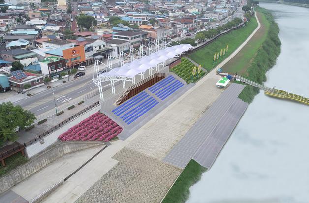 단양군 '상진 수변 무대 조성 사업' 본격화…연말 준공 목표