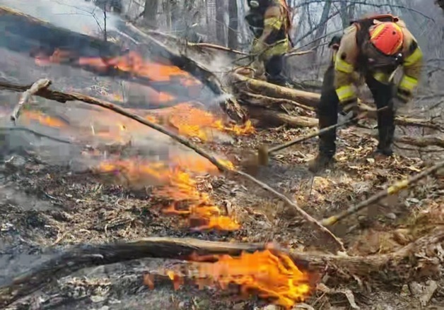 소방당국, 경주 산불 진화 안간힘