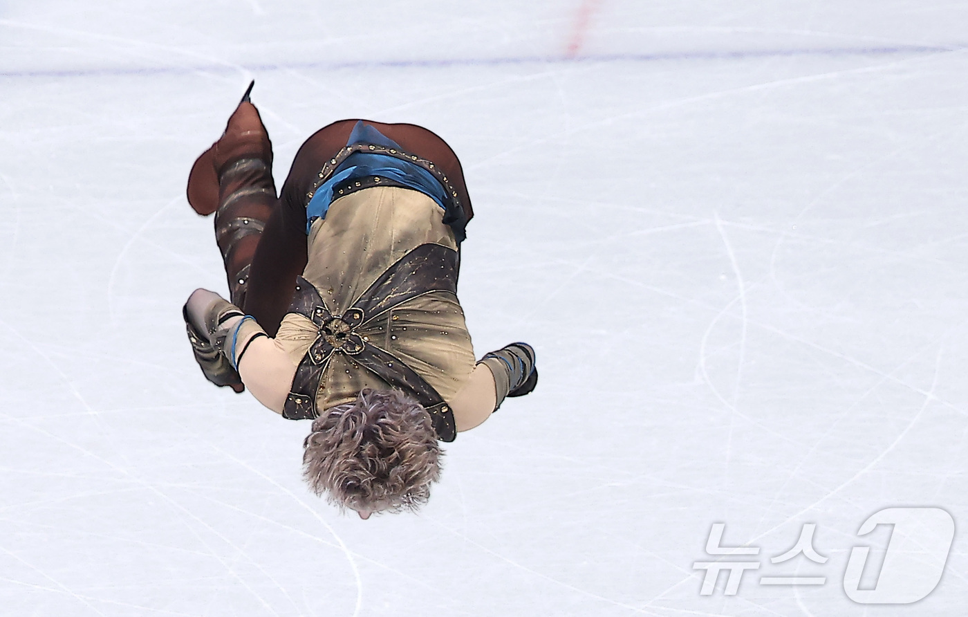 (밀라노=뉴스1) 김성진 기자 = 미국 피겨선수 일리야 말리닌이 7일(현지시간) 이탈리아 밀라노 아이스 스케이팅 아레나에서 열린 2026 밀라노·코르티나담페초 동계올림픽 피겨 스케 …