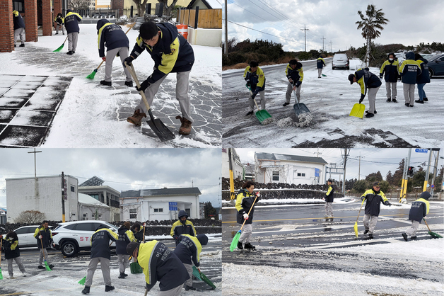눈 쓸고 독거노인 돌보고…꽁꽁 언 제주, '의용소방대'가 녹였다