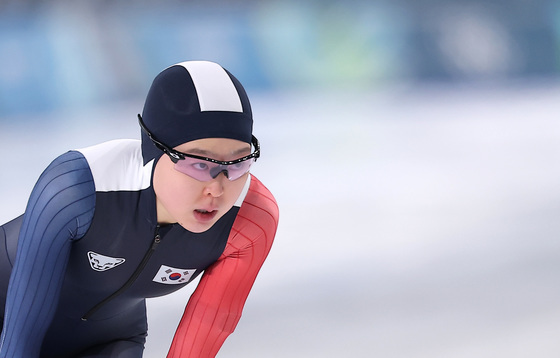 훈련하는 김민선