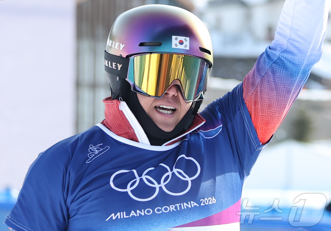 (리비뇨=뉴스1) 김진환 기자 = 스노보드 김상겸이 8일(현지시간) 이탈리아 리비뇨의 스노파크에서 열린 2026 밀라노·코르티나담페초 동계올림픽 스노보드 남자 평행 대회전 결승에서 …