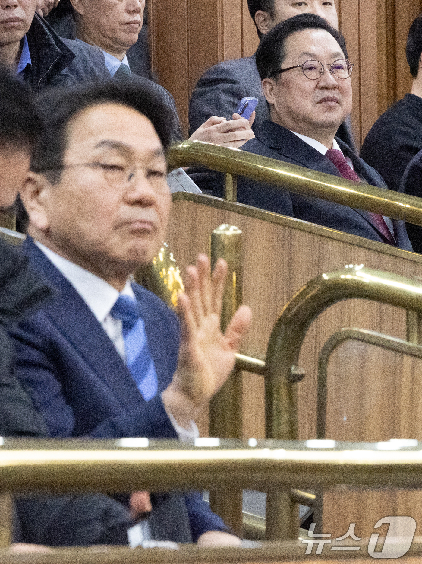 (서울=뉴스1) 이승배 기자 = 9일 서울 여의도 국회에서 열린 제432회국회(임시회) 행정안전위원회 행정구역 통합 관련 제정법률안에 대한 입법공청회에 강기정 광주시장, 이장우 대 …