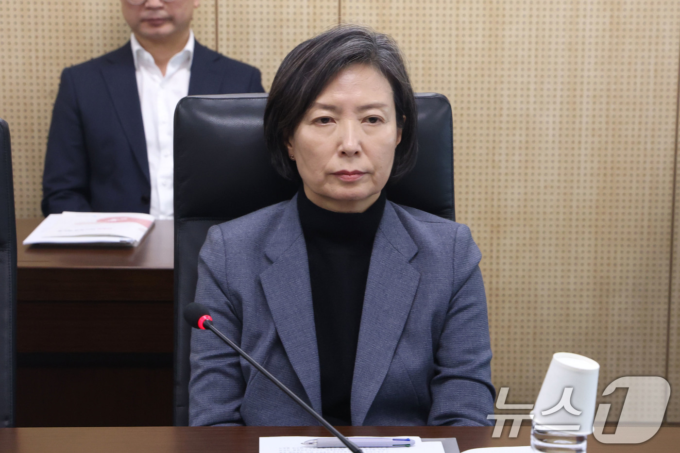 (서울=뉴스1) 이광호 기자 = 9일 오후 서울 중구 국가인권위원회에서 열린 제3차 상임위원회 회의에 이숙진 상임위원이 참석해 있다. 2026.2.9/뉴스1