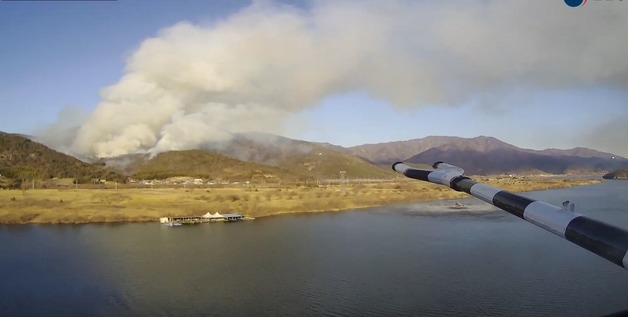 양산 원동면 야산서 산불