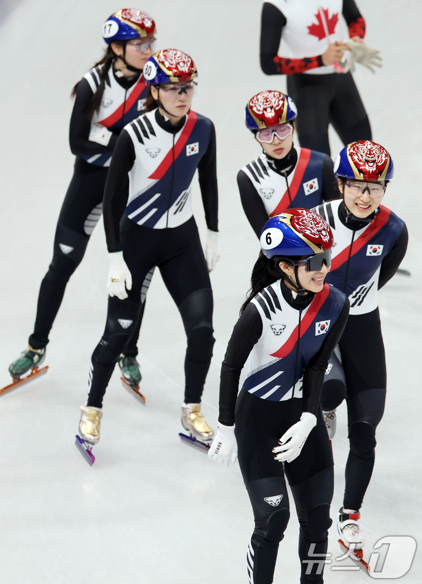 (밀라노=뉴스1) 김진환 기자 = 쇼트트랙 대표팀이 9일(현지시간) 이탈리아 밀라노 아이스 스케이팅 아레나에서 훈련을 하고 있다. 2026.2.9/뉴스1