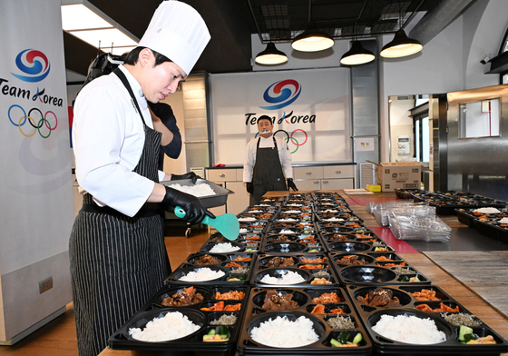 대한체육회 급식지원센터, 도시락 공개