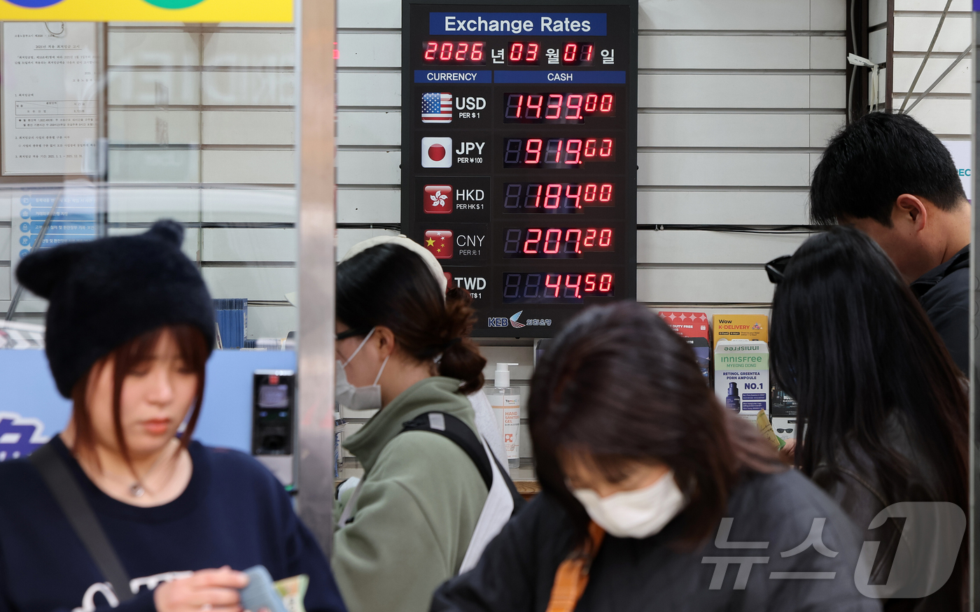 (서울=뉴스1) 김진환 기자 = 미국과 이스라엘의 공습으로 이란 최고지도자 아야톨라 알리 하메네이가 사망 소식으로 중동 긴장 고조가 급등하며 국제유가와 원·달러 환율이 동반 상승 …