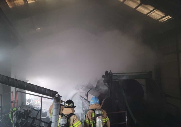 영월 공장서 화재…1억 2000만원 피해