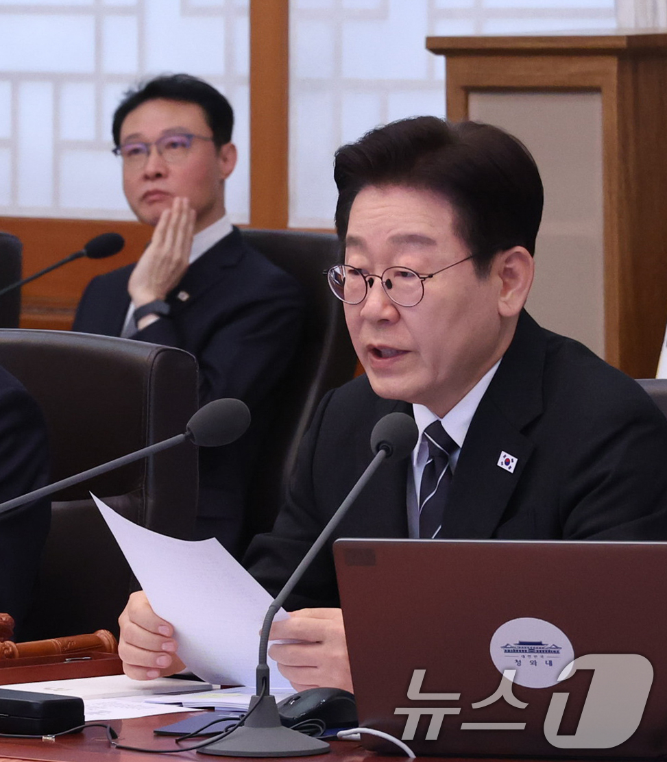 (서울=뉴스1) 이재명 기자 = 이재명 대통령이 10일 청와대에서 열린 국무회의에서 발언하고 있다. 2026.3.10/뉴스1