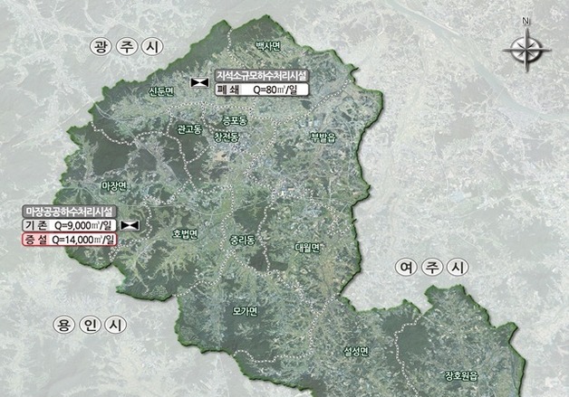 이천시, 마장하수처리장 용량 5천㎡ 늘린다…9천㎡→1만4천㎡