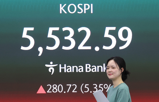 '롤러코스터' 코스피 5% 급등 마감