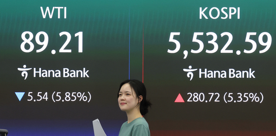 돌아온 외국인 1조 매수…코스피 5% 상승, 5532 마감[시황종합]