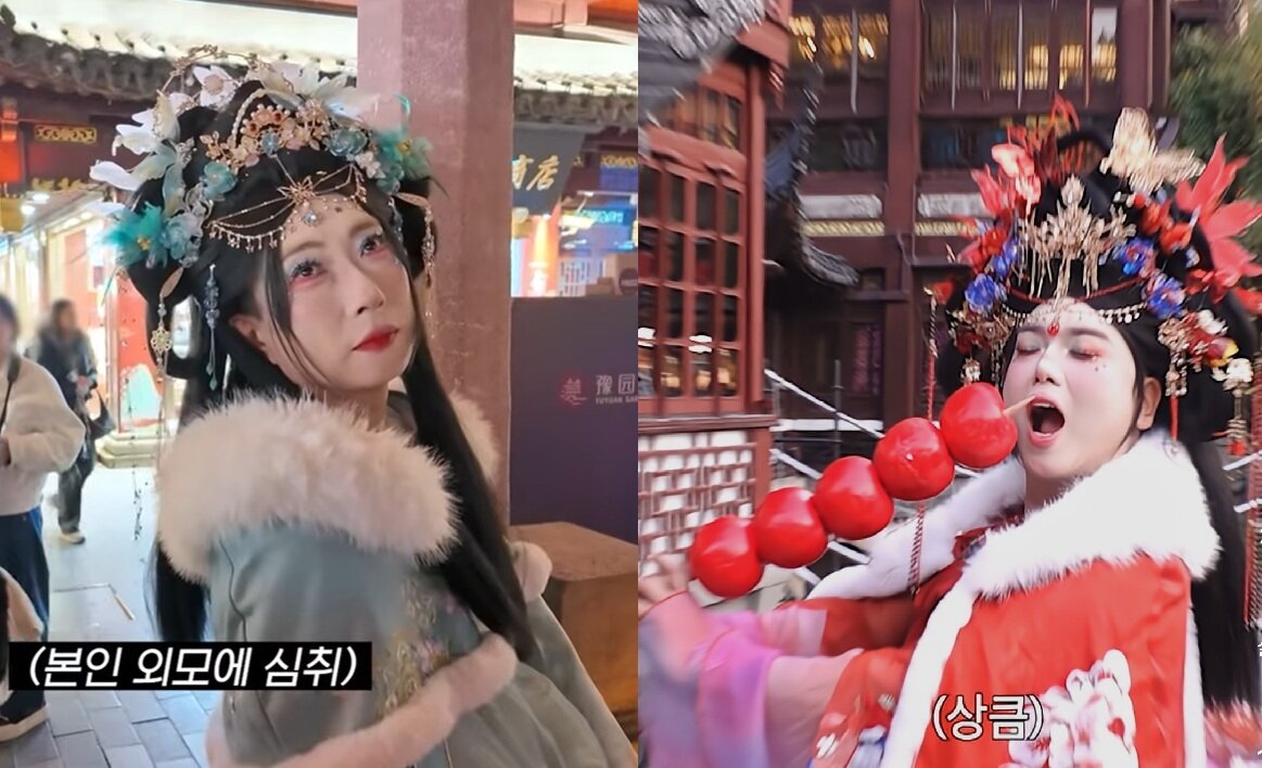 본문 이미지 - 상하이에서 왕홍 체험한 박명수, 곽범(유튜브 채널 '활명수', '때때때' 갈무리)