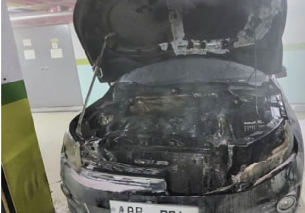 용인 19층짜리 아파트 지하주차장서 차량 화재…10여분 만에 진화