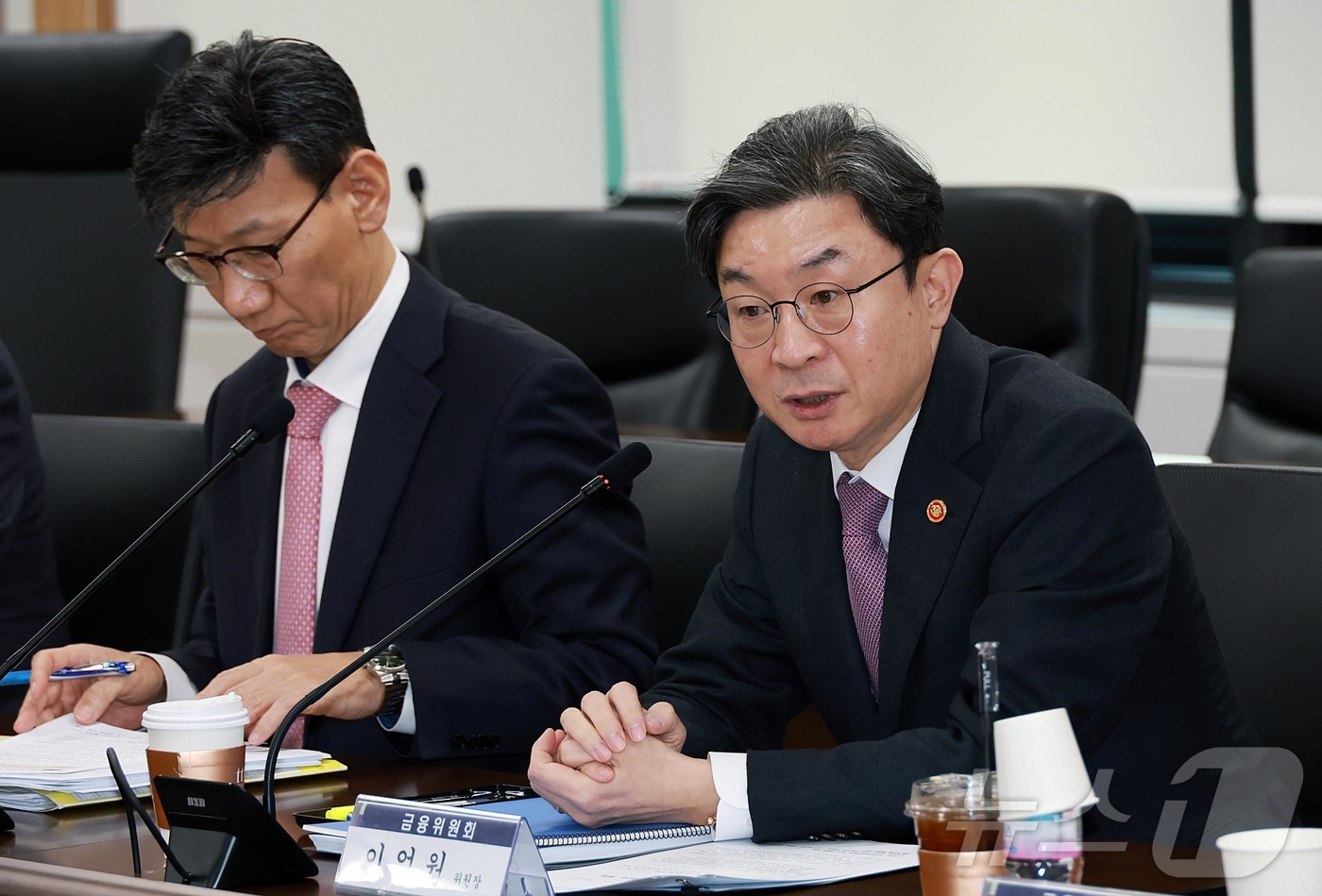 (서울=뉴스1) = 이억원 금융위원장이 11일 오전 서울 종로구 정부서울청사에서 열린 금융시장 리스크 점검회의를 주재하고 있다. (금융위원회 제공. 재판매 및 DB 금지) 2026 …