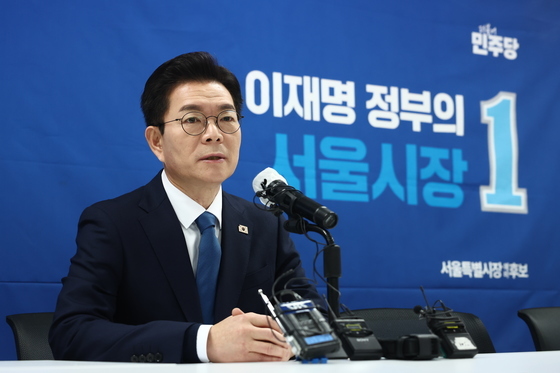 서울시 출입기자단 만난 정원오 예비후보