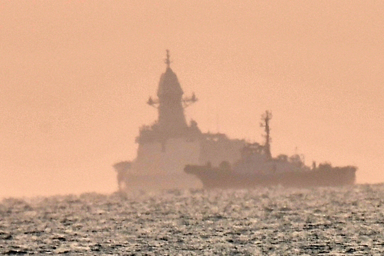 시운항 중인 최신 호위함