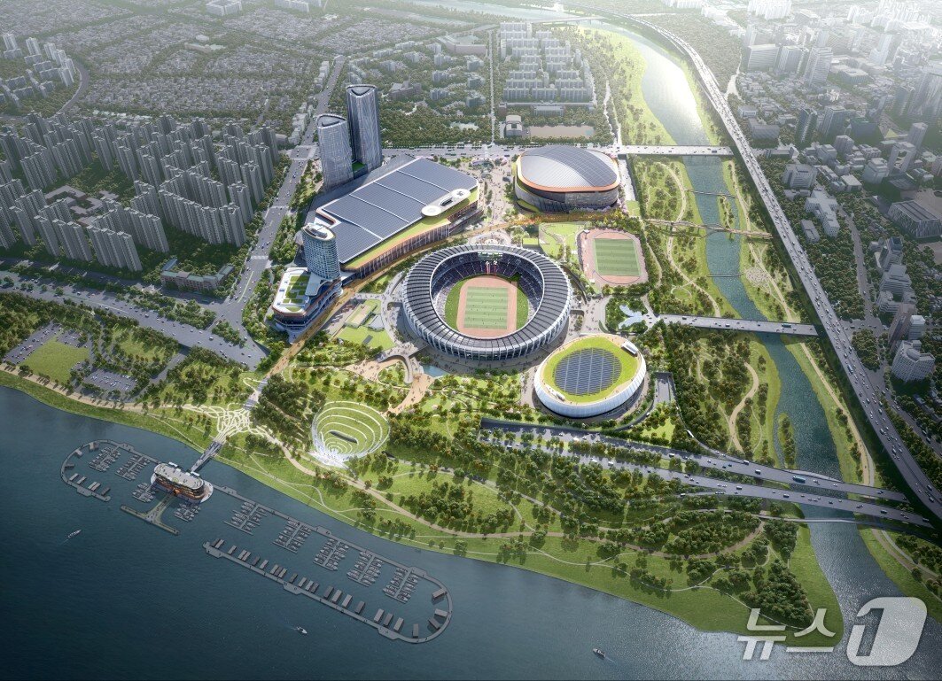 본문 이미지 -  잠실 스포츠·MICE 복합공간 예상 조감도 (서울시 제공) 뉴스1 ⓒ News1  