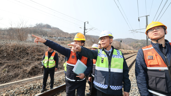 현장 점검하는 김태승 코레일 사장