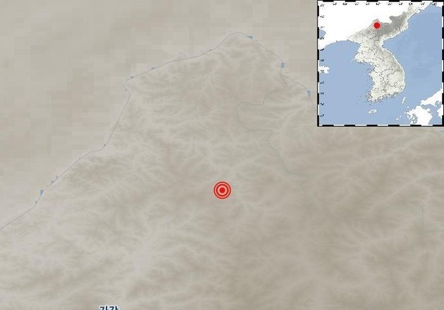 북한 자강도 낭림 북서쪽 35㎞서 규모 2.2 지진…"피해 없을 것"