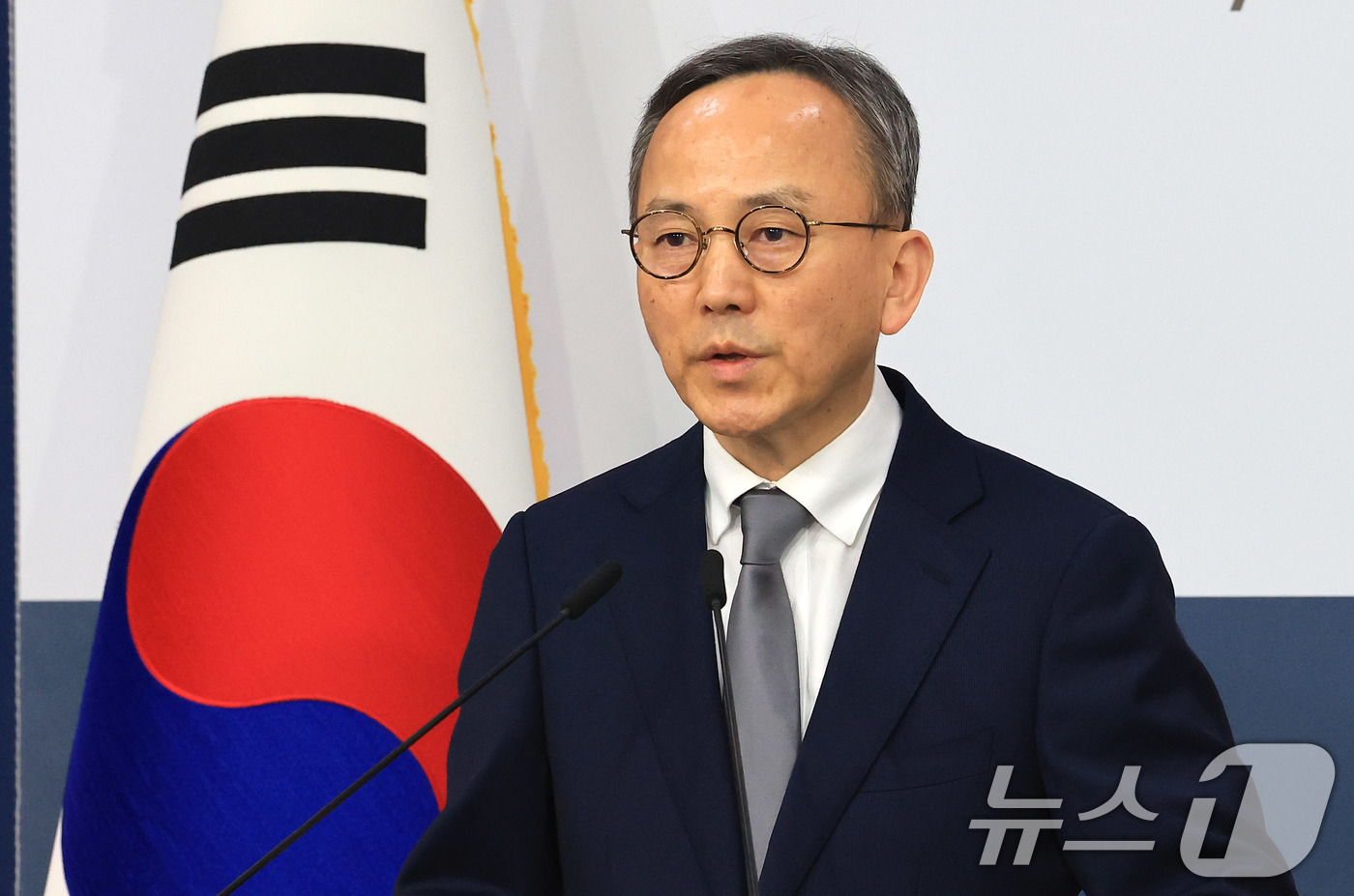 (서울=뉴스1) 임세영 기자 = 박일 외교부 대변인이 12일 서울 종로구 정부서울청사에서 정례브리핑을 하고 있다. 2026.3.12/뉴스1