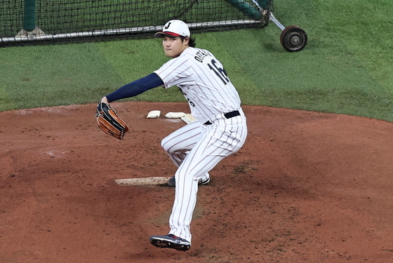 투수 등판 안한다는 오타니, 마운드에서 라이브 피칭 소화[WBC]