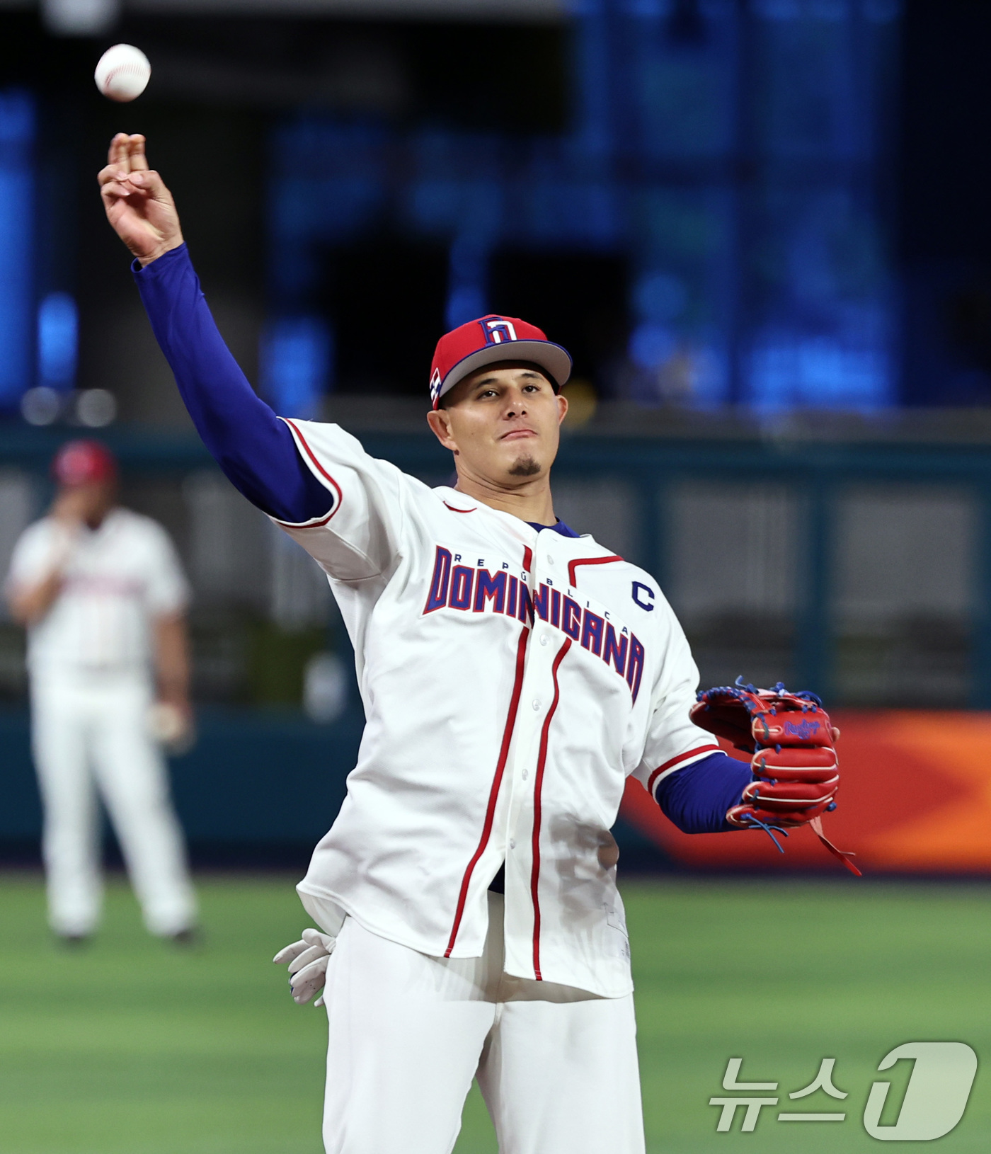 (마이애미=뉴스1) 구윤성 기자 = 12일 오후(현지시간) 미국 플로리다주 마이애미 론디포파크에서 도미니카공화국 매니 마차도가 2026 월드베이스볼클래식(WBC) 8강전을 하루 앞 …